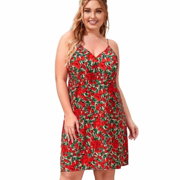 SHEIN Dresses & Skirts - SHEIN V-neck Floral Print Cami Summer Mini Dress